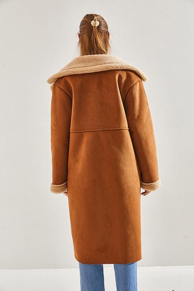 Bianco Lucci Women's Long Laminated Coat 234660141003