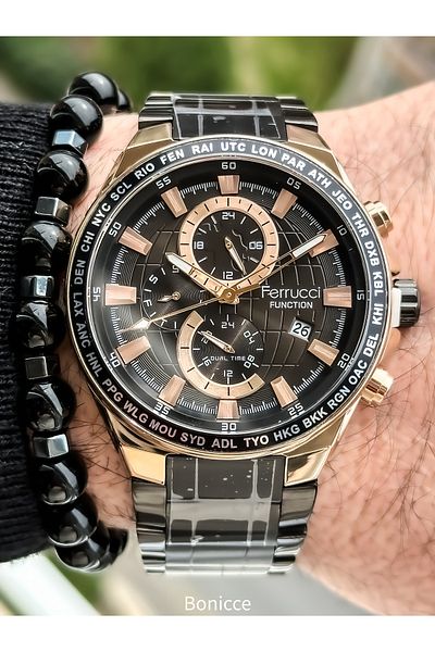 Ferrucci Rose Men's Wristwatch+Bracelet