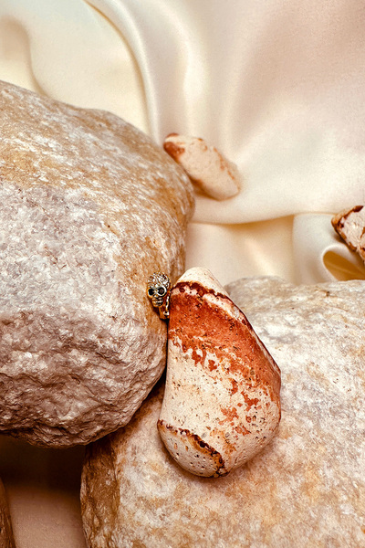 MOONİ ACCESSORİES Çelik Skull Tasarım Taşlı Halka Altın Gold Renk 316l Stainl...