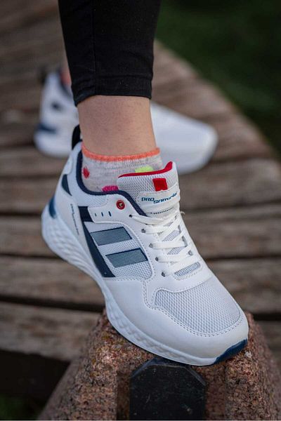 Weynes Unisex White Curved Sole Orthopedic Daily SneakerWsb0712