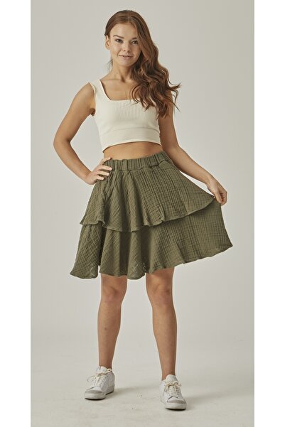 MUTİR МУСЛІНОВА СПІДНИЦЯ З ВОЛАНАМИ ТА ГУМОВИМИ РЕБРАМИ