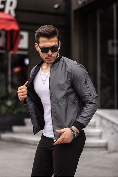 S&M CLOTHİNG Ανδρικό αδιάβροχο εποχιακό μπουφάν New Season