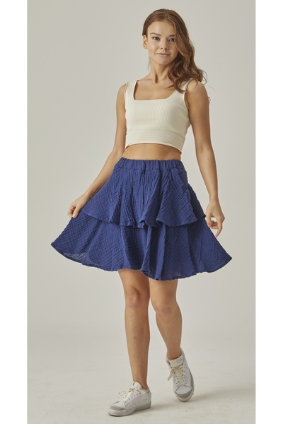 MUTİR МУСЛІНОВА СПІДНИЦЯ З ВОЛАНАМИ ТА ГУМОВИМИ РЕБРАМИ