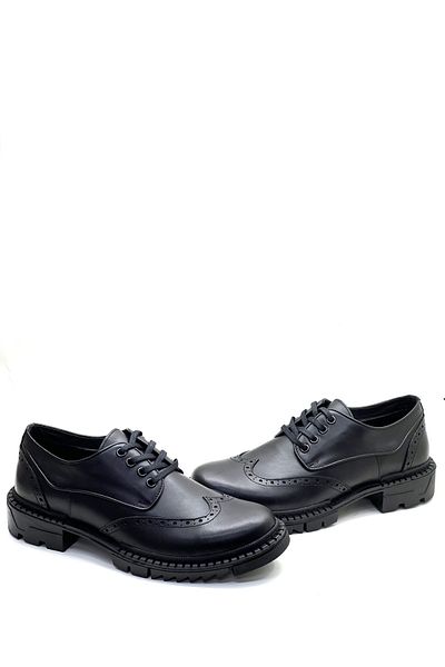 grado Men's Casual Genuine Leather Shoes - Black 4813