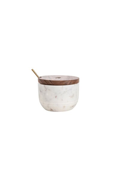 Warm Design Marble & Wood Covered Bowl