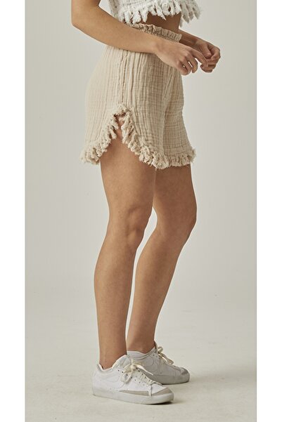 MUTİR ЖІНОЧІ ШОРТИ З БАХРОМОЮ НА ТАЛІЇ