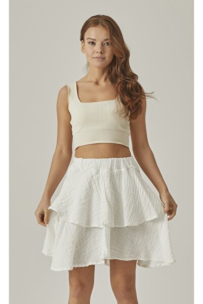 MUTİR МУСЛІНОВА СПІДНИЦЯ З ВОЛАНАМИ ТА ГУМОВИМИ РЕБРАМИ