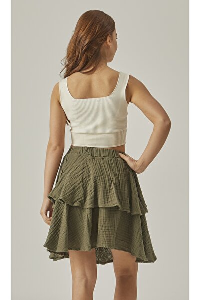 MUTİR МУСЛІНОВА СПІДНИЦЯ З ВОЛАНАМИ ТА ГУМОВИМИ РЕБРАМИ