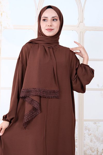 Rimel Moda Prayer Dress Brown