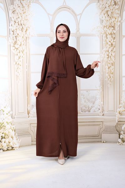 Rimel Moda Prayer Dress Brown