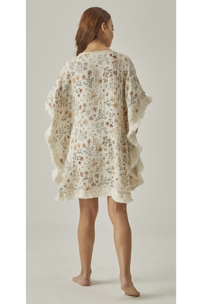 MUTİR Muslin 100% Cotton Patterned Pareo Dress