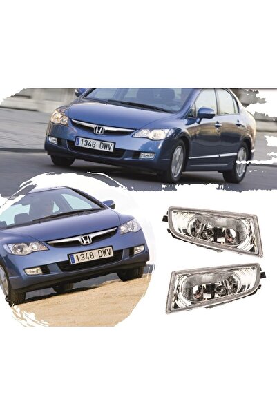 NS Nilser Auto Parts Honda Civic FD6 Sağ-Sol Ön Sis Lambası Ampullü Takım 200...