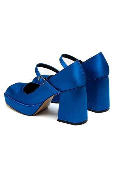 Desa Pantofi cu platformă Mary Jane din satin pentru femei Petal Blue