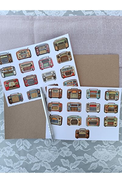 Pink Swan Craft ملصق أجهزة الراديو الرجعية خمر، سكرابوك، مجلة رصاصة، مجموعة م...