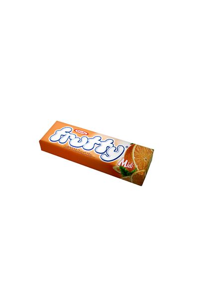 TAYAŞ Frutty Midi - 20 Gr Soft Candy with Orange, 24 Pieces Boxed