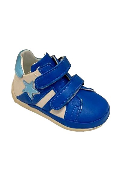 Pappikids 200 Deri Ortopedik Kız/erkek Ilk Adım Spor Ayakkabısı Mavi