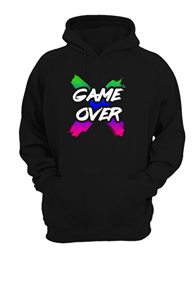 remonz Game Over Printed, 3 νήματα. Ανυψωμένο, Fleece Εσωτερικά, Χοντρό, (600 γρ.) Φούτερ