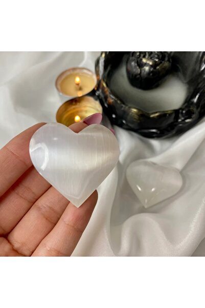 Elifsu Jewelry Selenit Taşı Küçük Kalp Kesim