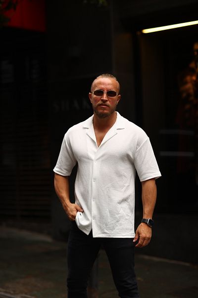 Thebulut Ανδρικό πουκάμισο oversize με σχέδιο