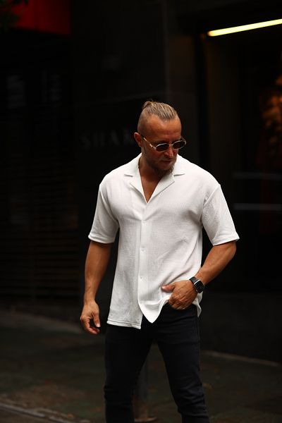 Thebulut Ανδρικό πουκάμισο oversize με σχέδιο