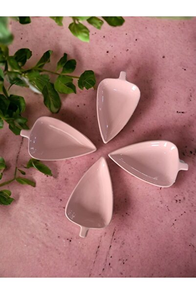 MeGgDecor 4 lü Yavru Ağzı Yaprak Çerezlik Sosluk Reçellik