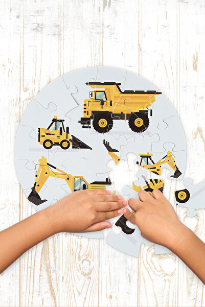 ceodesign Mega Boy Ahşap Puzzle 25PARÇA 42CM Çapında Çocuklar Anaokulu ve Kre...