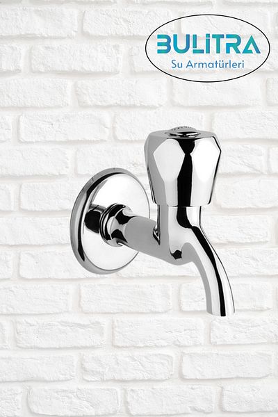 BULİTRA Su Armatürleri Spinning Top Short Tap Garden, Wash Basin, Kitchen, Bathroom Tap Brass Body