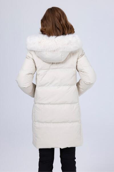 2AS Ashley Kadın Down Mont Bej