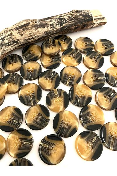 canan dizayn 25 MM COAT AND TRENCHCOT BUTTON MATTE BROWN-BEIGE (8 PIECES)