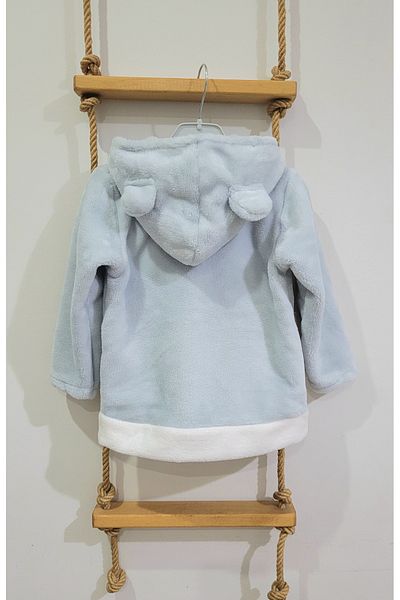 Alpar Tekstil Hooded Soft Plush Welsoft Girl-Boy-Baby Jacket / Mint