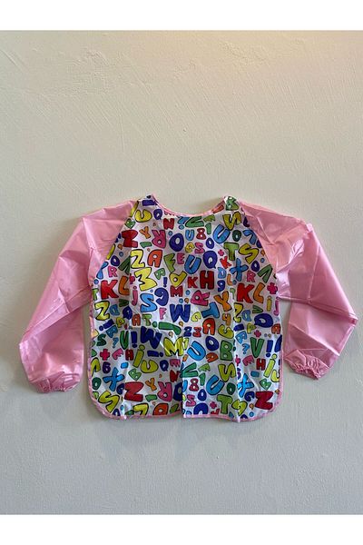 Nova Color Pink Letter Patterned Large Painting Apron NC-4108