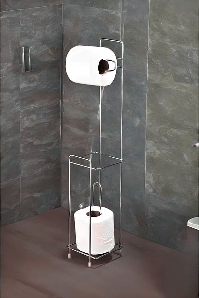 Kitchen Store Chrome Toilet Paper Holder WC Paper Holder Metal Toilet Paper Stand Holder Hanger with Refills