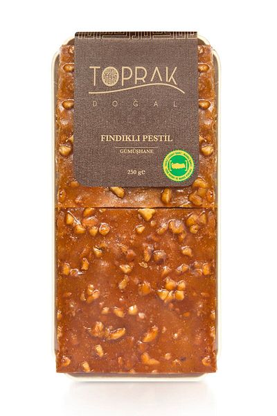 Toprak Doğal Gümüşhane Mulberry Pestil with Hazelnut - 250 G Pestil