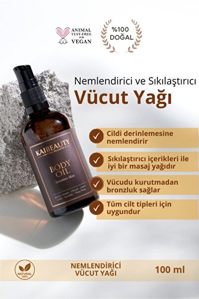KAİBEAUTY Nemlendirici Ve Sıkılaştırıcı Vücut Yağı (%100 DOĞAL İÇERİKLİ) 100ml