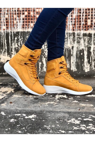 BOA BA0600 Lace-Up Camel Yellow Short Boxer Unisex Sports Boots