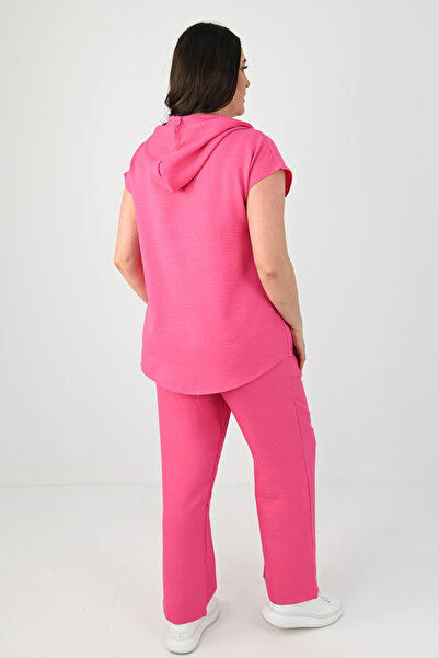 Koza Butik Women's Plus Size Sleeveless Top and Bottom Set 8069-25