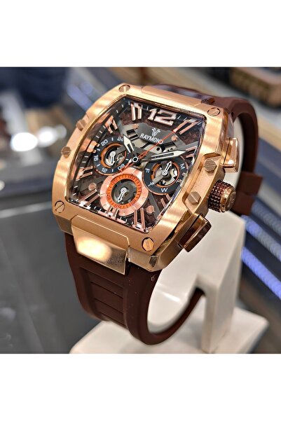 Raymond Brown Silicone Sports Men's Wristwatch