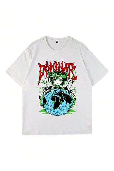 Jose Clothing Μπλουζάκι Unisex Oversize από οργανικό βαμβάκι με λευκή στάμπα - κοντομάνικο