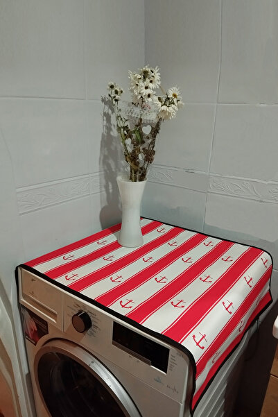 KAŞIKBEY غطاء الغسالة مزخرف بنمط مرساة البحار