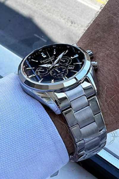 Ferrucci Function Çelik Kordon Gümüş Erkek Kol Saati Bileklik Hediye Agr804