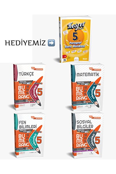 Günay Yayıncılık GÜNAY YAYINLARI 5. SINIF BUMERANG SERİSİ ETKİNLİKLİ DEFTER A...