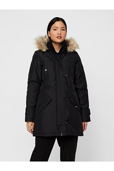 Vero Moda Damenmantel mit Kragen und Kunstpelzbesatz10214816 VMEXCURSIONEXPEDITION