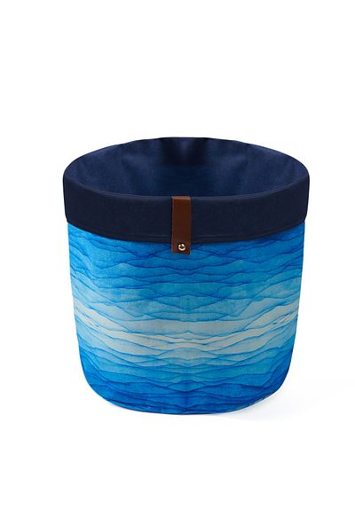 Evidea Coș Organizator Baie Albastru - Multifuncțional - 28x25 cm