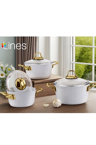 Lines Classic 6-piece Granite Cookware Set