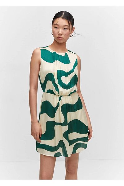 MANGO Woman Rochie plisată cu modele
