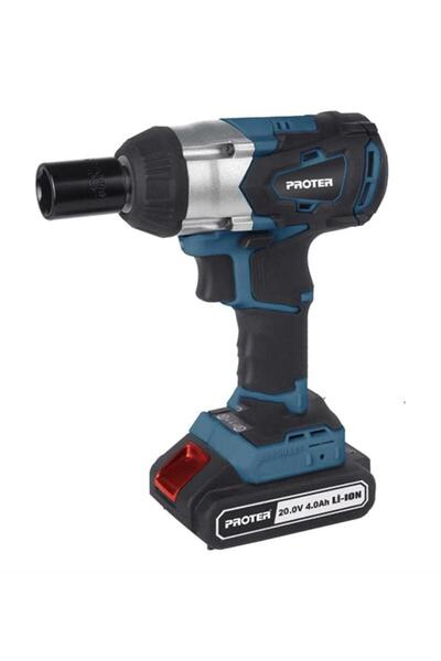 Proter 1/2" Pst460ws Şarjlı Darbeli Somun Sıkma Vidalama Kömürsüz Hız Ayarlı 20v 4.0 Ah Li-ion