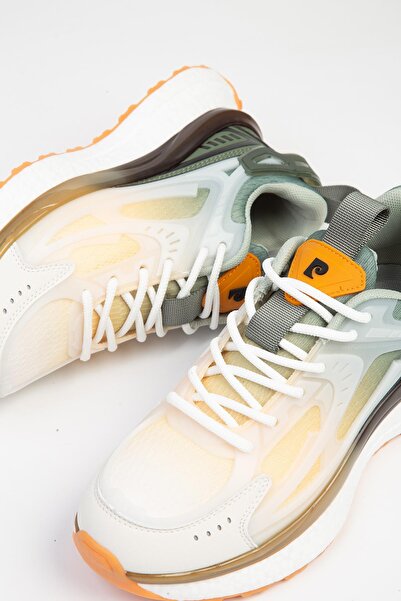 Pierre Cardin PCI-10106 Model White Khaki-Imported Women's Sports Shoes