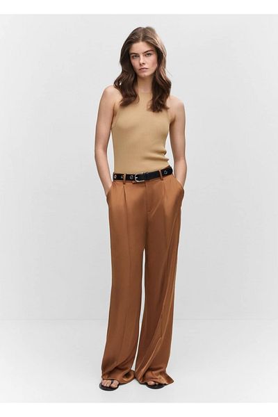 MANGO Woman Knitwear rib blouse