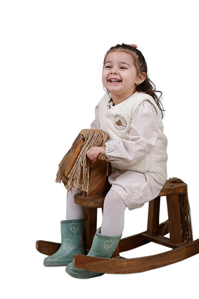 JUNİPERUS Embroidered Plush Fleece Baby Kids Vest Wellsoft Vest