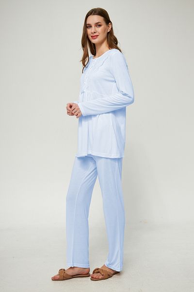 LORIAN'S Set Pijamale De Maternitate și Maternitate Ecru 3 Piese